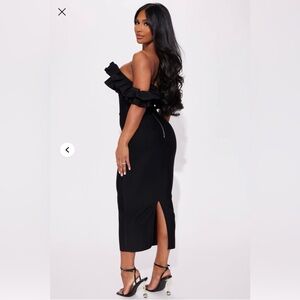 Elegant Black Off-Shoulder Dress